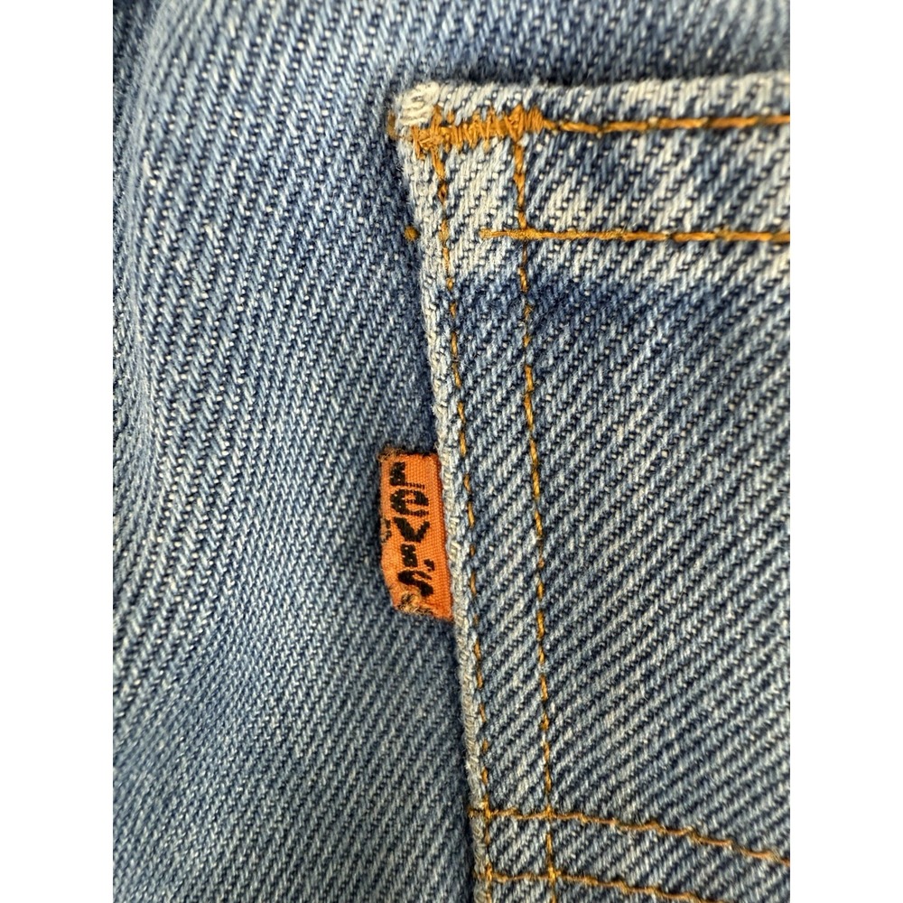 Vintage Levi's Orange Tab Jeans Size 32x30 Blue Denim USA Made Talon Zipper - Picture 13 of 16